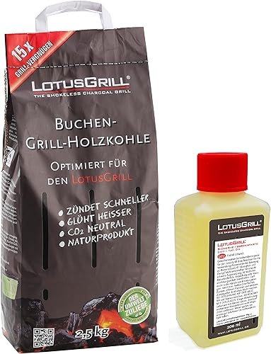 LotusGrill: opiniones de la Classic y la XL 4 Carbón de haya LotusGrill 2,5 kg