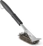 Cepillo para Barbacoa con Raspador, Cepillo Limpia Parrillas de Acero Inoxidable con Mango